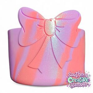 Tumbler Boot | Purple Bubblegum Shimmer Princess Bow Tumbler Sleeve